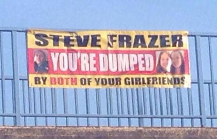 billboard - Steve Frazer You'Re Dumped 0 By Both Of Your Girlfriends