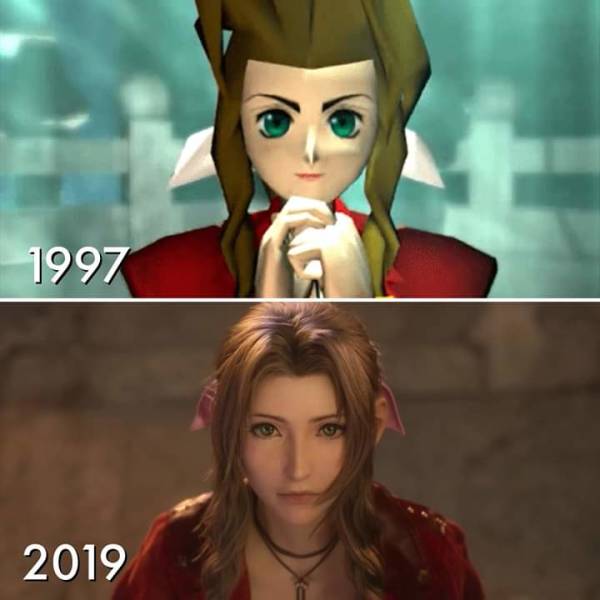 final fantasy vii remake comparison - 1997 | 2019