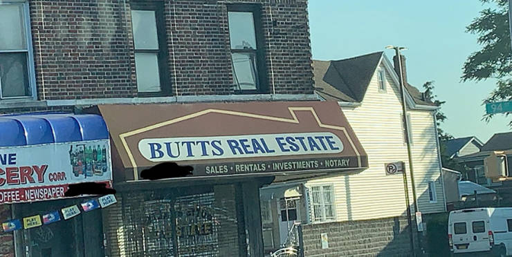 funny street sign - Butts Real Estate Ve Cery Corr Sales Rentals Investmentsnotary 1 Offeenewspaper
