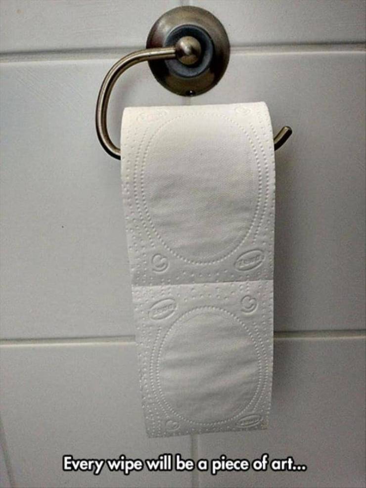 funny toilet paper - Every wipe will be a piece of art...