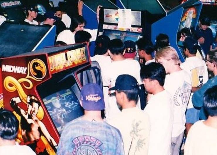 Mall arcades on Friday nights in the 90s