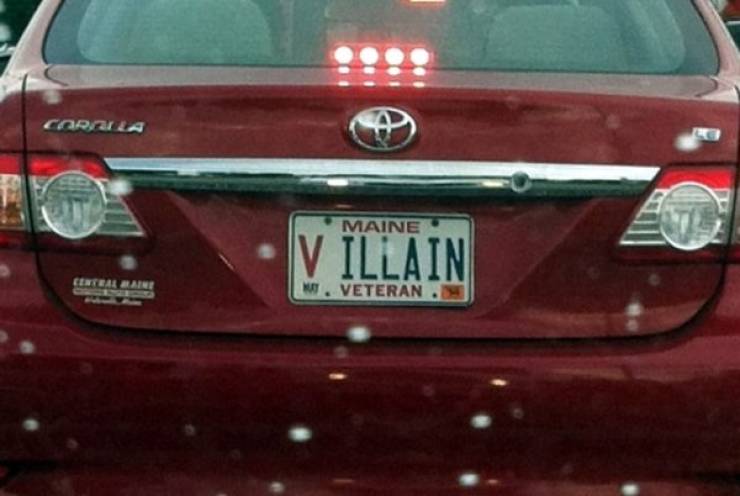 vehicle registration plate - Corila Maine V Illain W. Veteran.