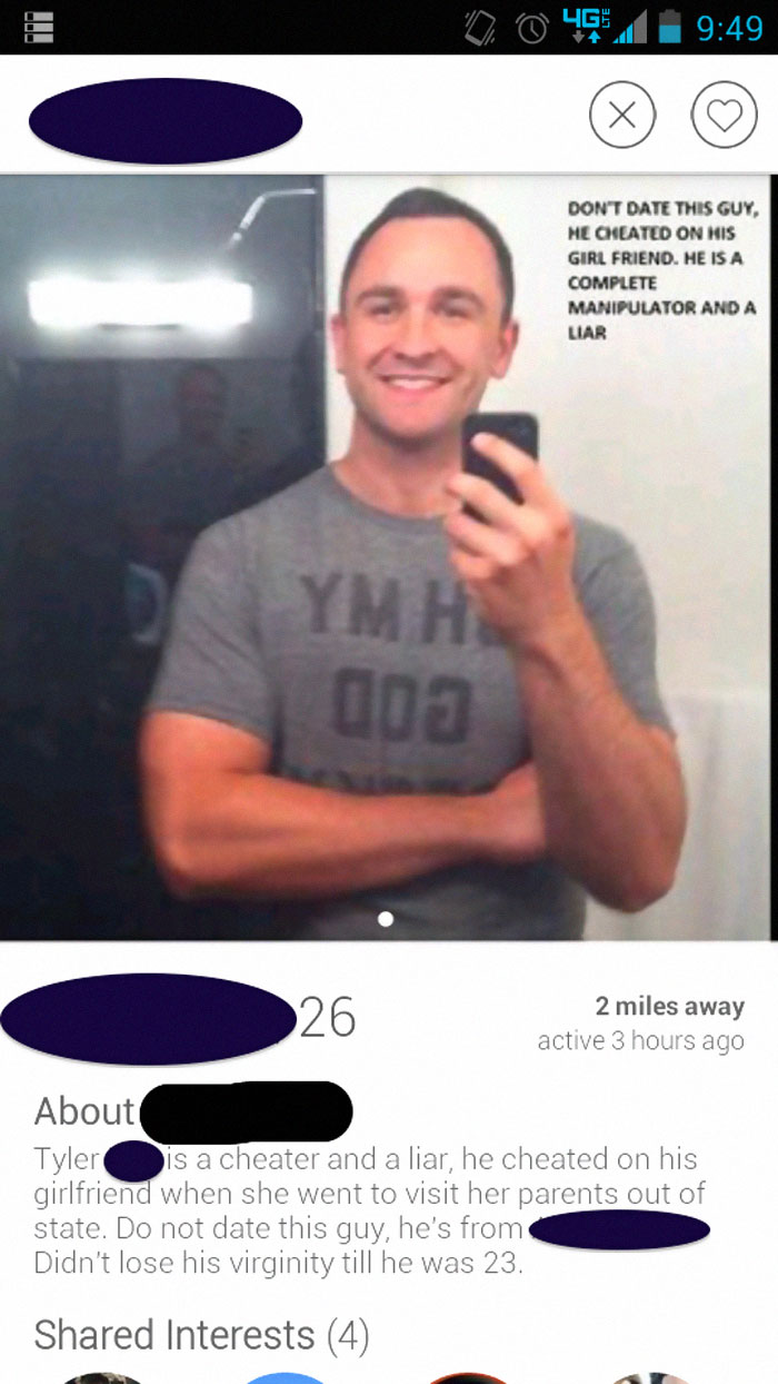 cheaters on tinder - Oo 46. Don'T Date This Guy, Me Teated On His Girl Friend. He Is A Complete Manipulator And A Liar Ymh doa 26 2 miles away active 3 hours ago About Tyler is a cheater and a liar, he cheated on his girlfriend when she went to visit her 