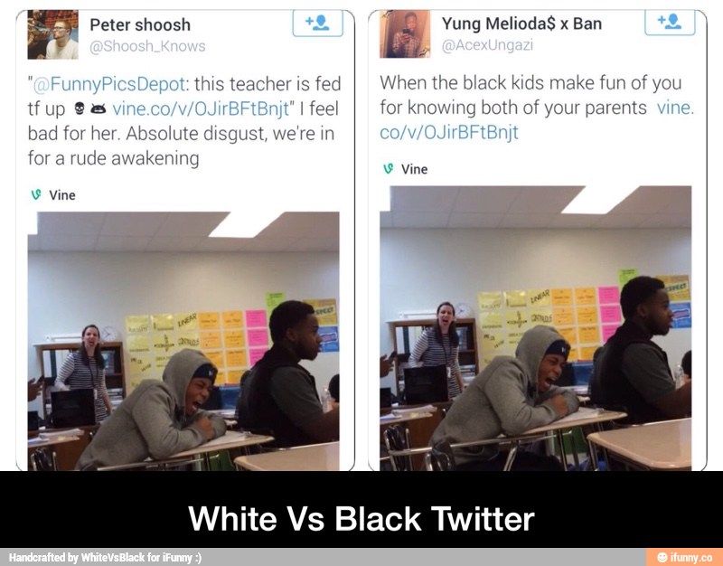 Peter shoosh Knows Yung Melioda$ x Ban this teacher is fed tf up" I feel bad for her. Absolute disgust, we're in for a rude awakening When the black kids make fun of you for knowing both of your parents vine. covOJirBFtBnjt Vine V…