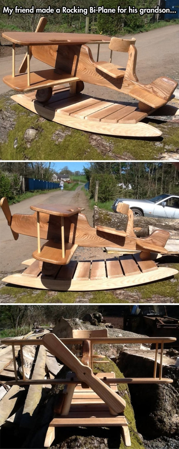 sunlounger - My friend made a Rocking BiPlane for his grondson...