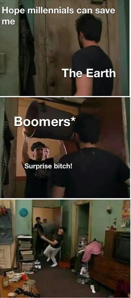 it's always sunny gifs - Hope millennials can save me The Earth Boomers Surprise bitch!