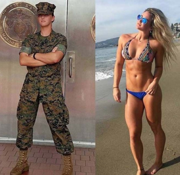 military girls topless