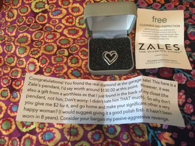 pattern - free Cleaning And Inspection W and can be donte See Contrar donde Zales The Diamond Stor Goldentro amond at the garage sale 130.00 at this point. Howe Congratulations! You found the real diamond Zale's pendant, I'd say worth around $130.00 at al