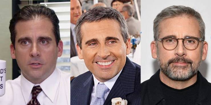Steve Carell as Michael Scott First episode (2005): "Pilot" (Season 1, Episode 1)

Last episode (2013): "Finale" (Season 9, Episode 22)

What he's up to now (2020): After The Office, Steve starred in movies like The Big Short, Battle of the Sexes, Vice, Beautiful Boy, and Welcome to Marwen. He also recently starred in The Morning Show alongside Reese Witherspoon and Jennifer Aniston.