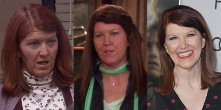 Kate Flannery as Meredith Palmer First episode (2005): "Diversity Day" (Season 1, Episode 2)

Last episode (2013): "Finale" (Season 9, Episode 22)

What she's up to now (2020): Kate has appeared in Jessie, Steven Universe, Brooklyn Nine-Nine, American Housewife, and Young Sheldon. She also competed on Dancing with the Stars in 2019, and made it up to Week 8. Currently, she stars on the Cartoon Network show OK K.O.! Let's Be Heroes.