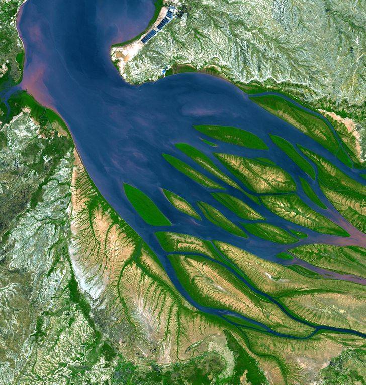 A bay in Madagascar that looks like an iridescent octopus from above