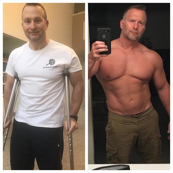 “I was getting my hip surgery about 1.5 years ago. Been able to get back into exercising and kept the weight off using intermittent fasting.”