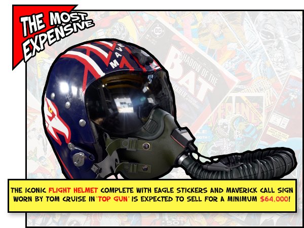 motorcycle helmet - Expensive The Shadow Of The Sat The Iconic Flight Helmet Complete With Eagle Stickers And Maverick Call Sign Worn By Tom Cruise In 'Top Gun' Is Expected To Sell For A Minimum $64,000!