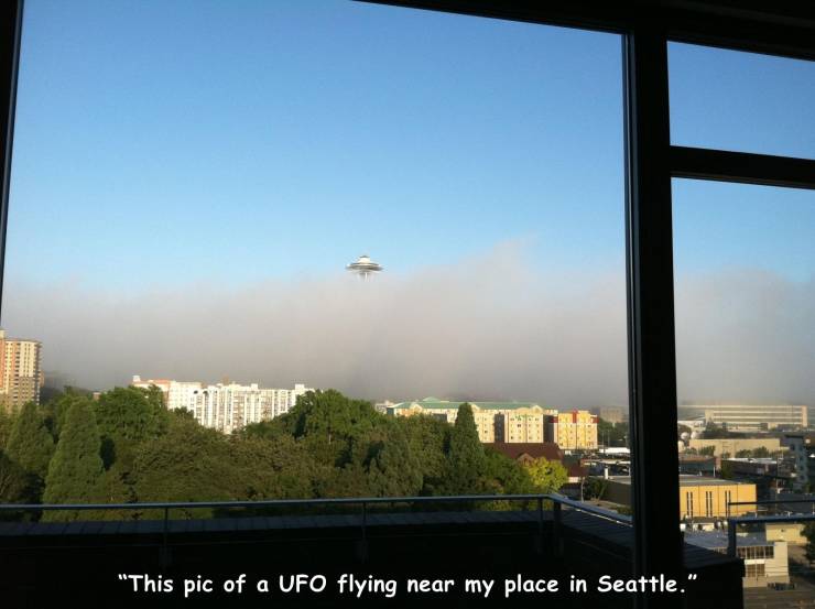 sky - "This pic of a Ufo flying near my place in Seattle."