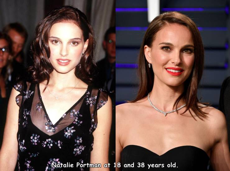 Natalie Portman at 18 and 38 years old.