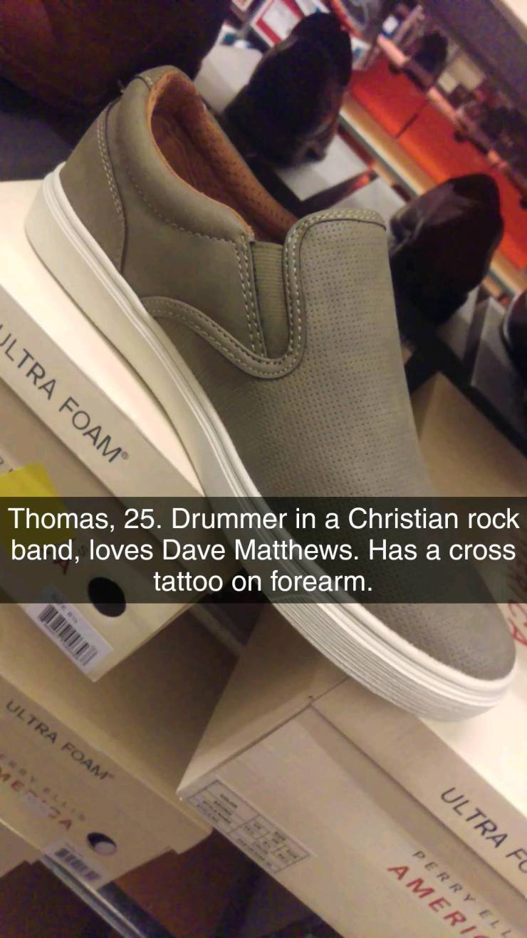 sneakers - Ultra Foam Thomas, 25. Drummer in a Christian rock band, loves Dave Matthews. Has a cross tattoo on forearm. Ultra Foam Ultra Fc Perry Ell Ameri