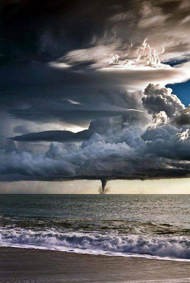 water spout liguria italy