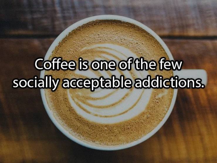 cappuccino - Coffee is one of the few socially acceptable addictions.