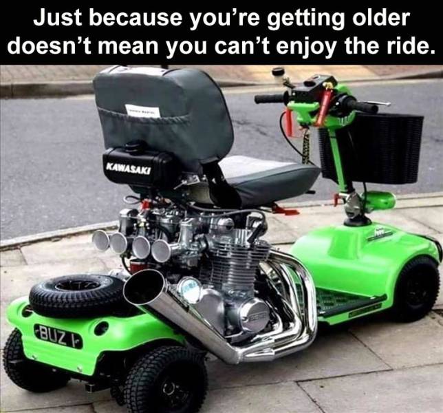 hayabusa mobility scooter - Just because you're getting older doesn't mean you can't enjoy the ride. Kawasaki Buze