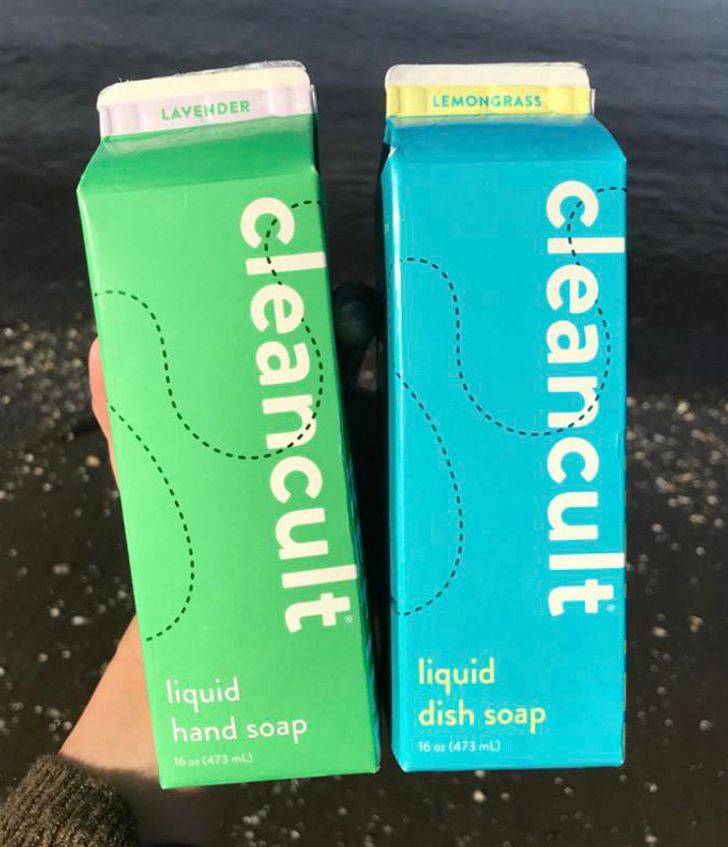 Liquid soap that looks a lot like milk