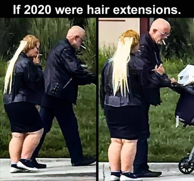 Artificial hair integrations - If 2020 were hair extensions.