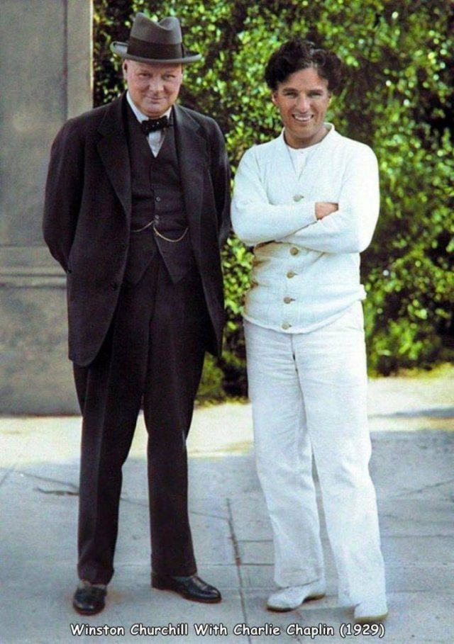 charlie chaplin winston churchill - Winston Churchill With Charlie Chaplin 1929