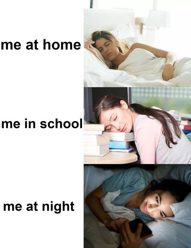 shoulder - me at home me in school me at night