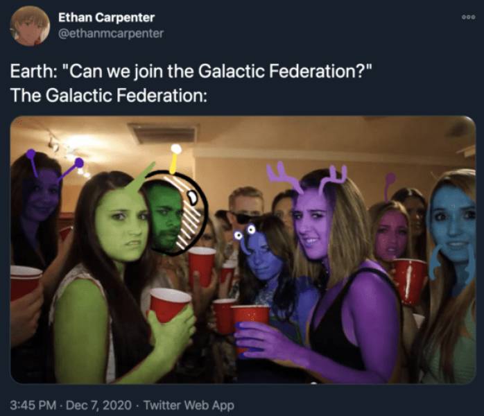 000 Ethan Carpenter Earth "Can we join the Galactic Federation?" The Galactic Federation Twitter Web App