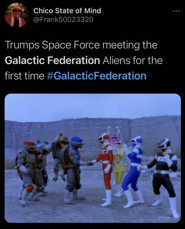 your squad high af - Chico State of Mind Trumps Space Force meeting the Galactic Federation Aliens for the first time is