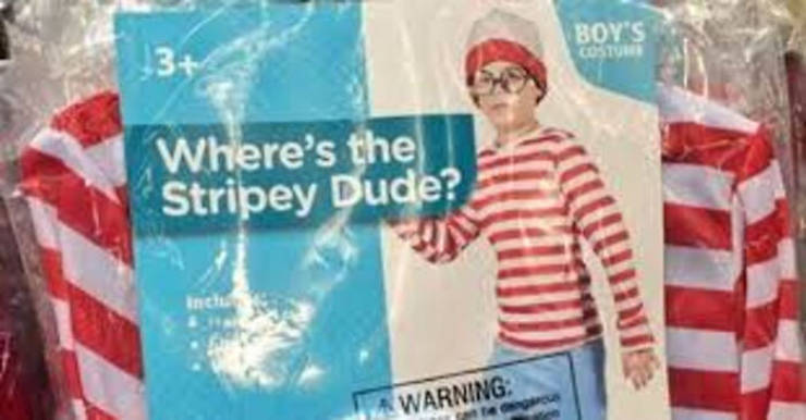 knock off halloween costumes - 13 Boy'S Costume Where's the Stripey Dude? Inch A Warning