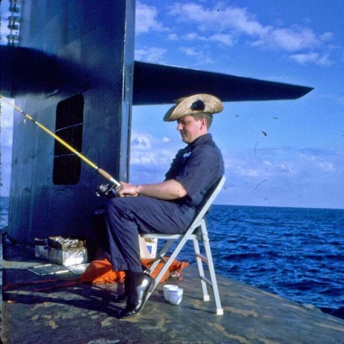 My Dad Fishing.... On A Nuclear Submarine. 1966