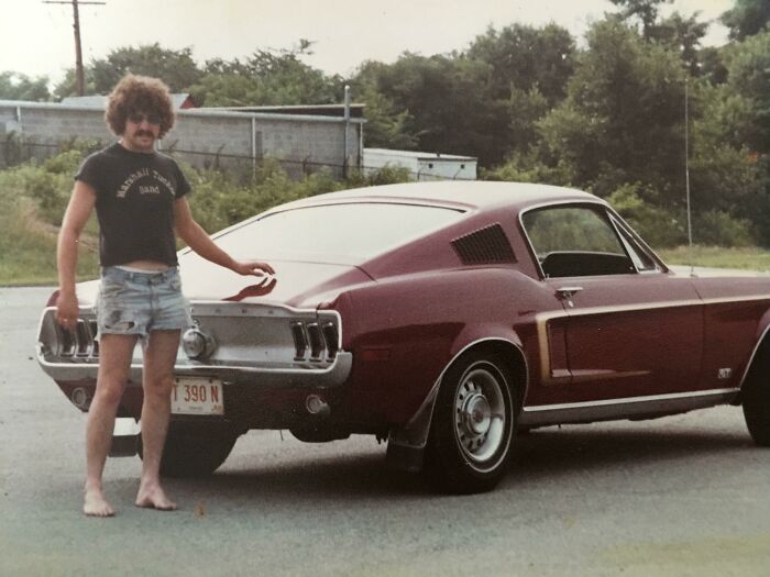 My Dad In The 70's With His Mustang
