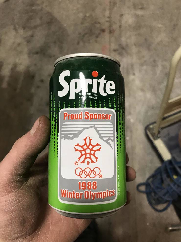 “This Sprite can I found in the ceiling of an old mall.”