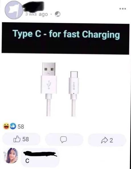 type c for fast charging meme - o 3 wks ago Type C for fast Charging 58 58 2 C