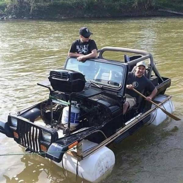 random photos and cool pics - jeep raft - Ka