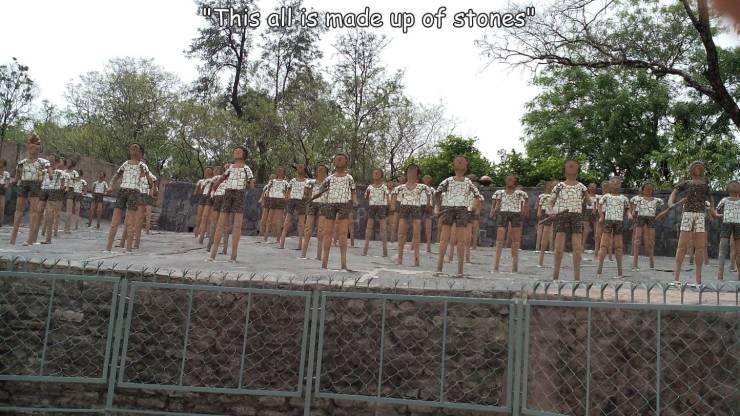 random photos and cool pics - rock garden, chandigarh - " This all is made up of stones."