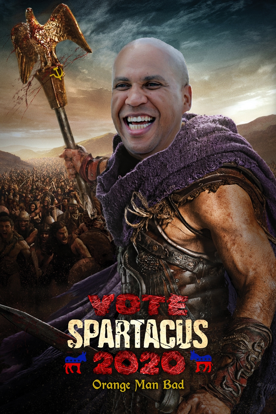 memes - spartacus war of the damned poster - Spartacus ta 2020 Orange Man Bad
