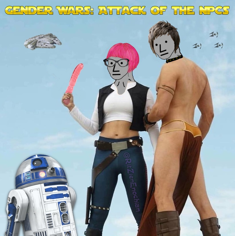 memes - genderbent leia - Gender Wars Attack Of The Npcs ZienEnochian Iiiii