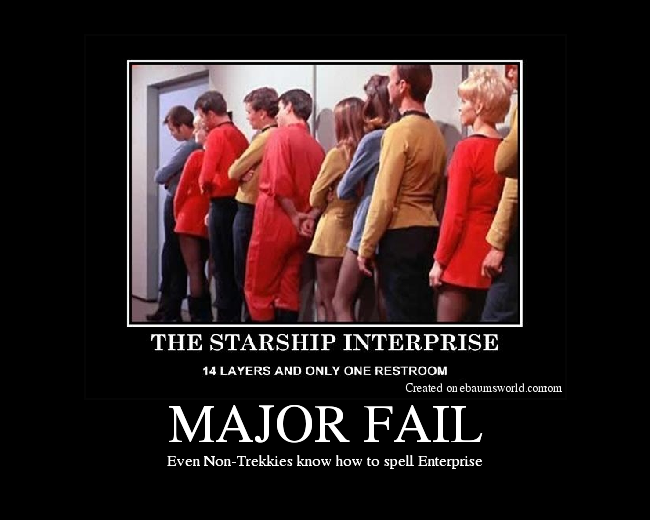 Even Non-Trekkies know how to spell Enterprise