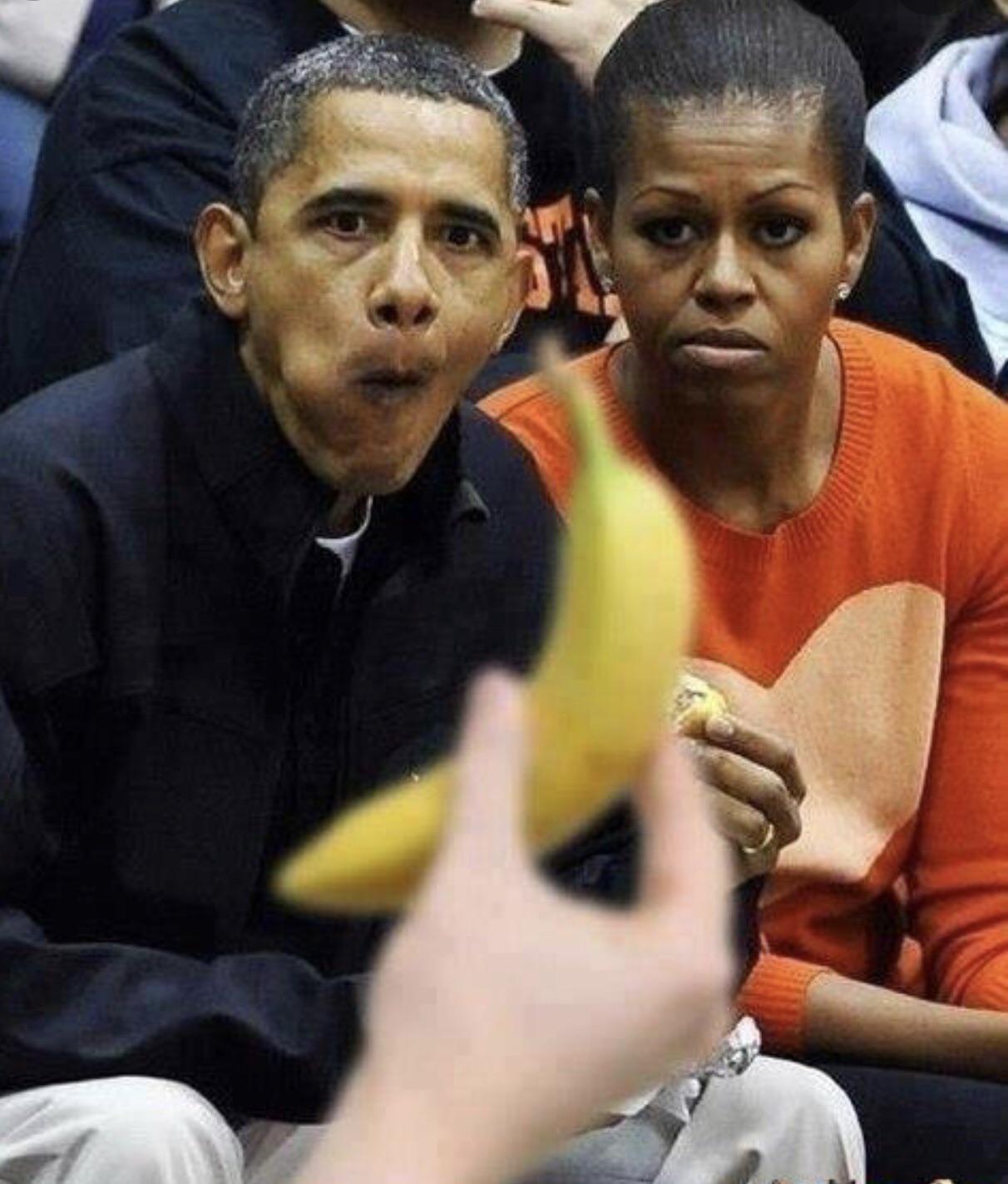 obama with banana