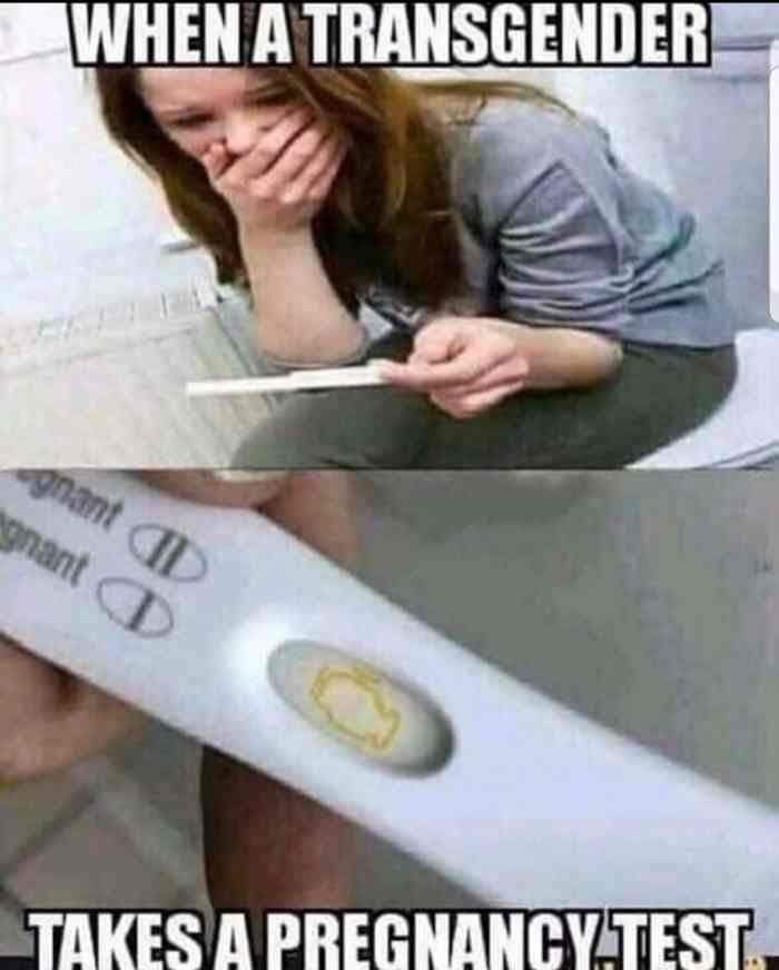 pregnancy test meme - When A Transgender gnant Id gnant D Takes A Pregnancy Test