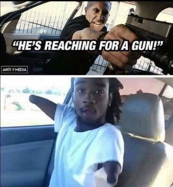 he's reaching for a gun meme -