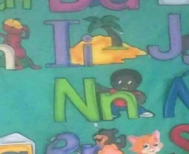 racist alphabet - Nn