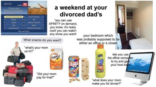 starter pack - display advertising - xfinity akt a weekend at your divorced dad's Sve O Dos Madre C