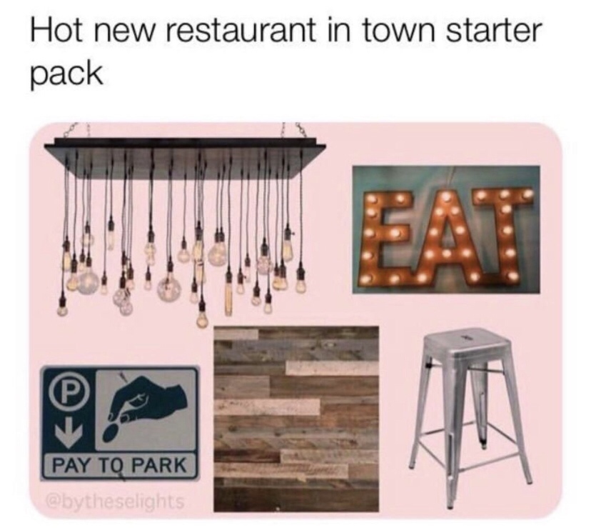 new restaurant in town starter pack - Hot new restaurant in town starter pack Pay To Park
