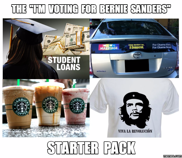 obama starter pack meme - The Tm Voting For Bernie Sanders For Obwa then For Obama Now Marriage A Democrat. Student Loans Viva La Revolucin Starter Pack memes.com