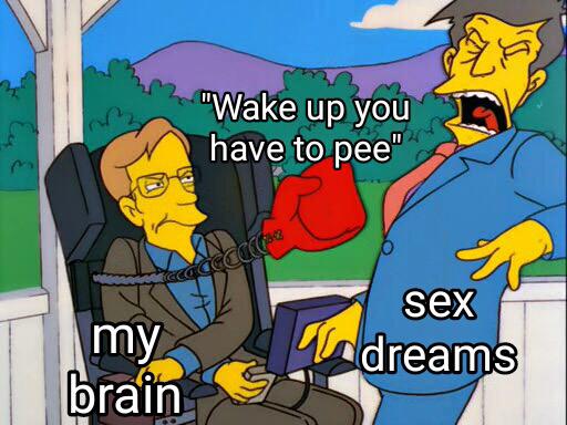 simpsons hawking - 2 Wake up you have to pee" I sex my brain o dreams