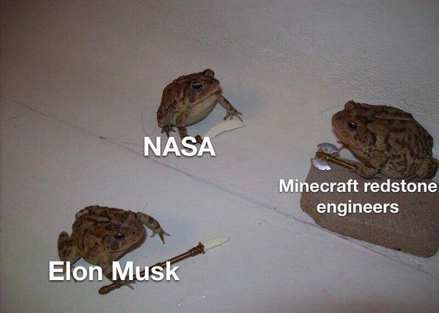 battle toads - Nasa Minecraft redstone engineers Elon Musk