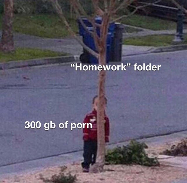 funny look closely - "Homework" folder 300 gb of porn