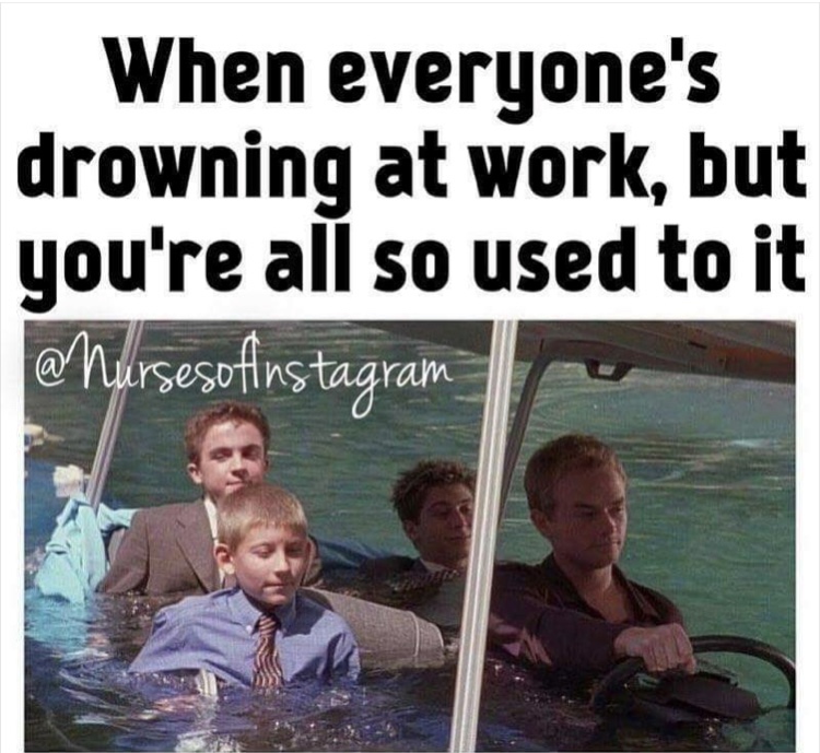 another day in paradise memes - When everyone's drowning at work, but you're all so used to it